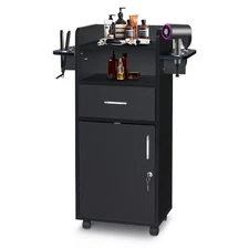 Salon Trolley Cart with Wheels / Drawer Stylist Cart Barber Station for Beauty