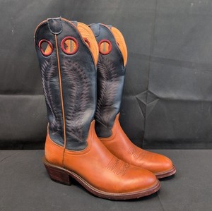 VTG Jurassic Ranch Distressed Genuine Leather Buckaroo Cowboy Boots Western 9.5D ?Cowboy Boot Drop? Another 50 vintage cowboy boots just  main image 4