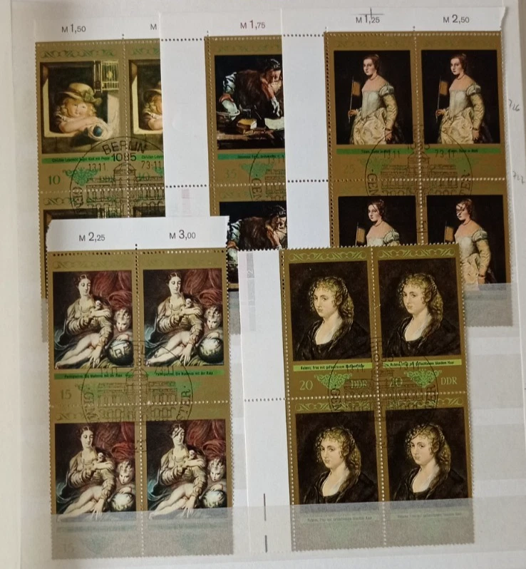 EAST GERMANY DDR 1974 STAMPS/SETS IN USED CTO BLOCKS, SPECIAL CANCELS - Image 3 of 4