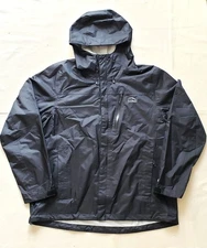 New LL Bean Men's Cresta Stretch Rain Black Jacket Hooded Windbreaker Mens Sz XL