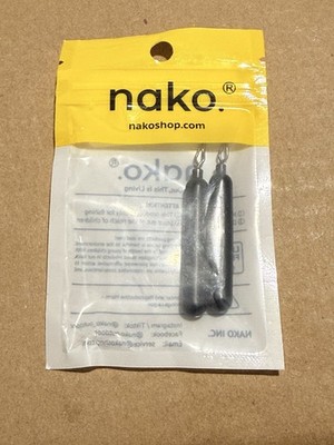 Nako Tungsten Skinny Drop Shot Weight No Chip Black (2) Pack- 1:oz