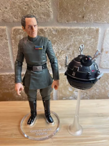 Star Wars Black Series Grand Moff Tarkin Acrylic Base / Stand  *NO Toy*