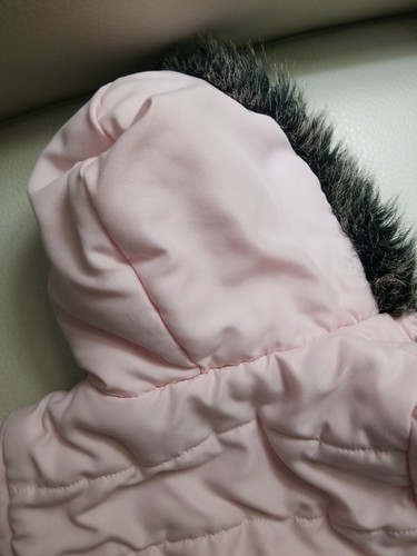 Calvin Klein 0-3 Month Baby Winter Snow Suit Baby Bunting Pink Warm Snaps - Picture 11 of 12