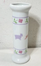 Vintage 1988 FTD Bud Vase with Bunny's Lambs Home Decor Made in Japan 