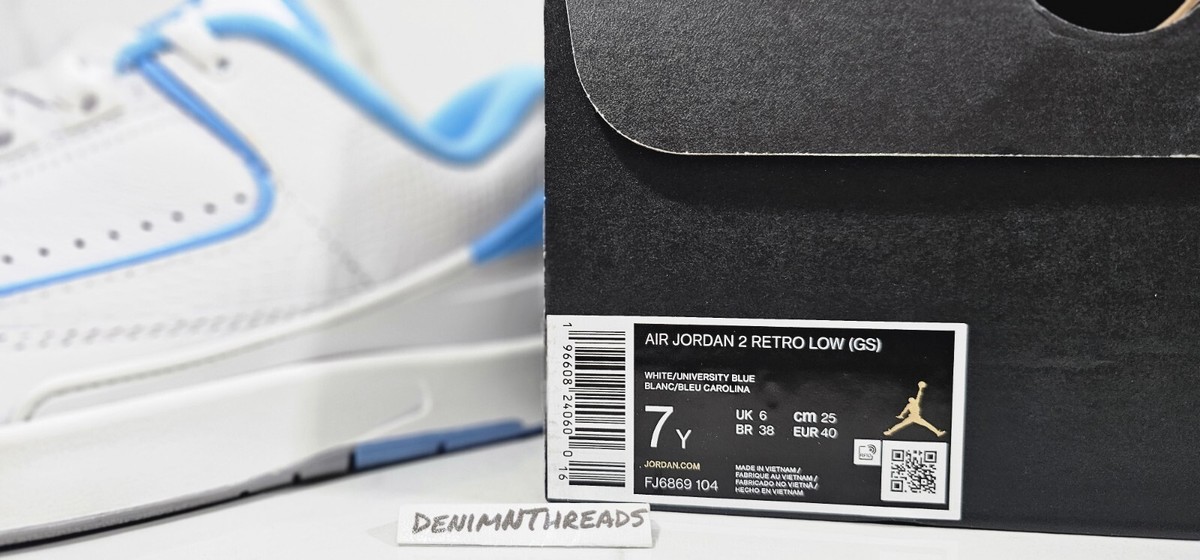 Nike Air Jordan 2 Retro Low Og UNC TARHEELS University Blue