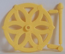 VINT 1960 CRACKER JACK PUT TOGETHER FLUORO TOP FLORAL PATTERN YELLOW PLASTIC