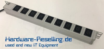 Bachmann 19 Zoll PDU Steckdosenleiste Aluminium 9x C13 230V 333.539 Grau 2m