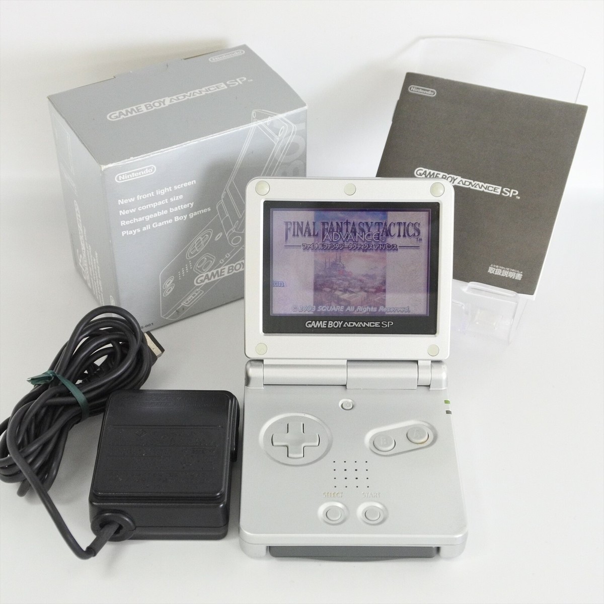 GameBoy Advance SP Platinum Silver Console Boxed AGS-001 Nintendo
