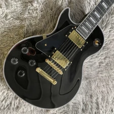 Black Beauty Electric Guitar Left-handed LP Bone Nut H-H Pickups Fixed Bridge