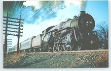 Postcard Jersey Central #821 Pacific 4-6-2 Locomotive Plainfield New Jersey 1952