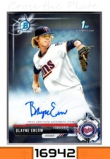 1-2017 BOWMAN CHROME DRAFT AUTO BLAYNE ENLOW TWINS CARD#CDA-BE