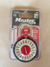 Master Lock 1588D Wide Magnification Combination Dial Padlock Red New