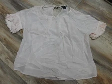 VICTORIA SECRET MODA INTL LIGHT PINK SHEER SILK TOP SIZE MEDIUM