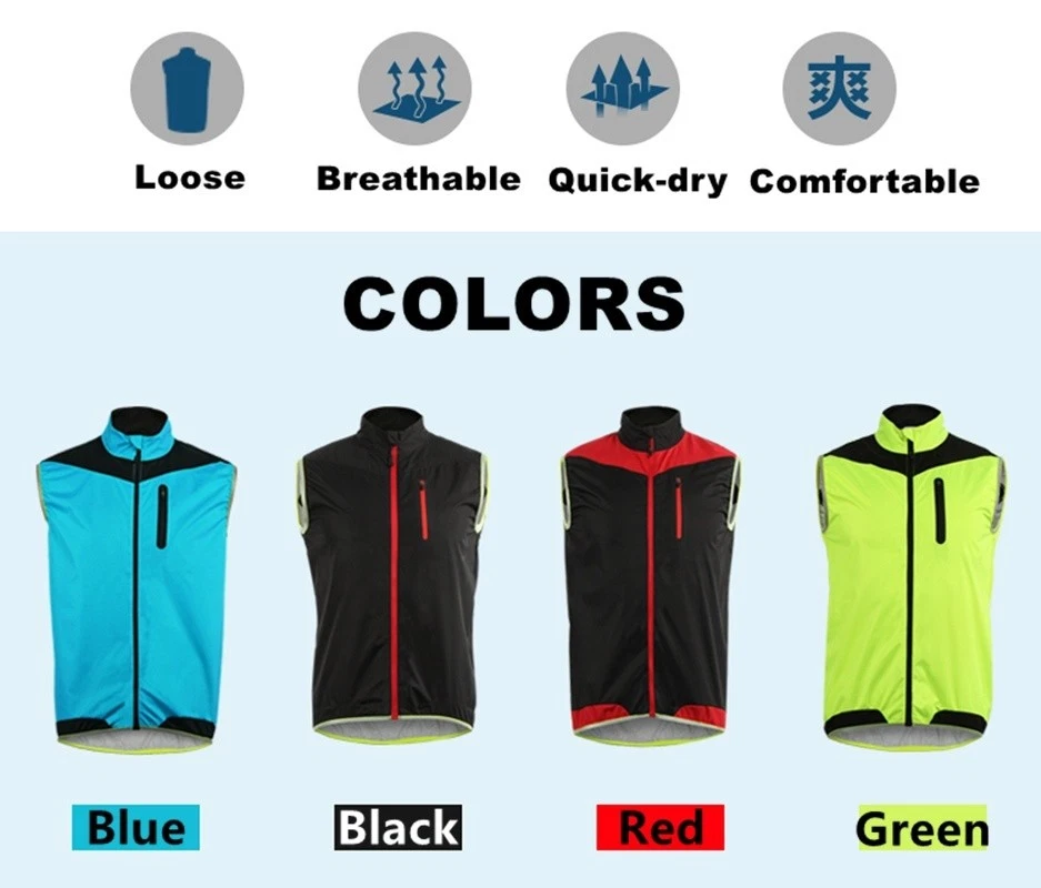 Chaleco De Ciclismo Impermeable A Prueba Reflectante Transpirable Para Bicicleta - Image 4 of 4
