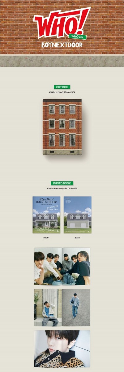 BOYNEXTDOOR 1st Single Album WHO CD+P.Book+P.Card+Postcard+