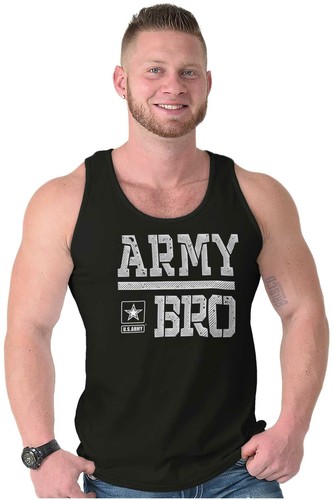 US Army Bro United States Military Star Logo Mens Tank Tops Sleeveless Shirt Tee - Picture 3 of 10