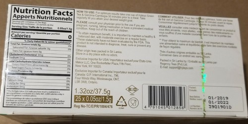 HYLEYS GARCINIA CAMBOGIA TÈ VERDE SLIM TEA 25 bustine di tè - Foto 4 di 5
