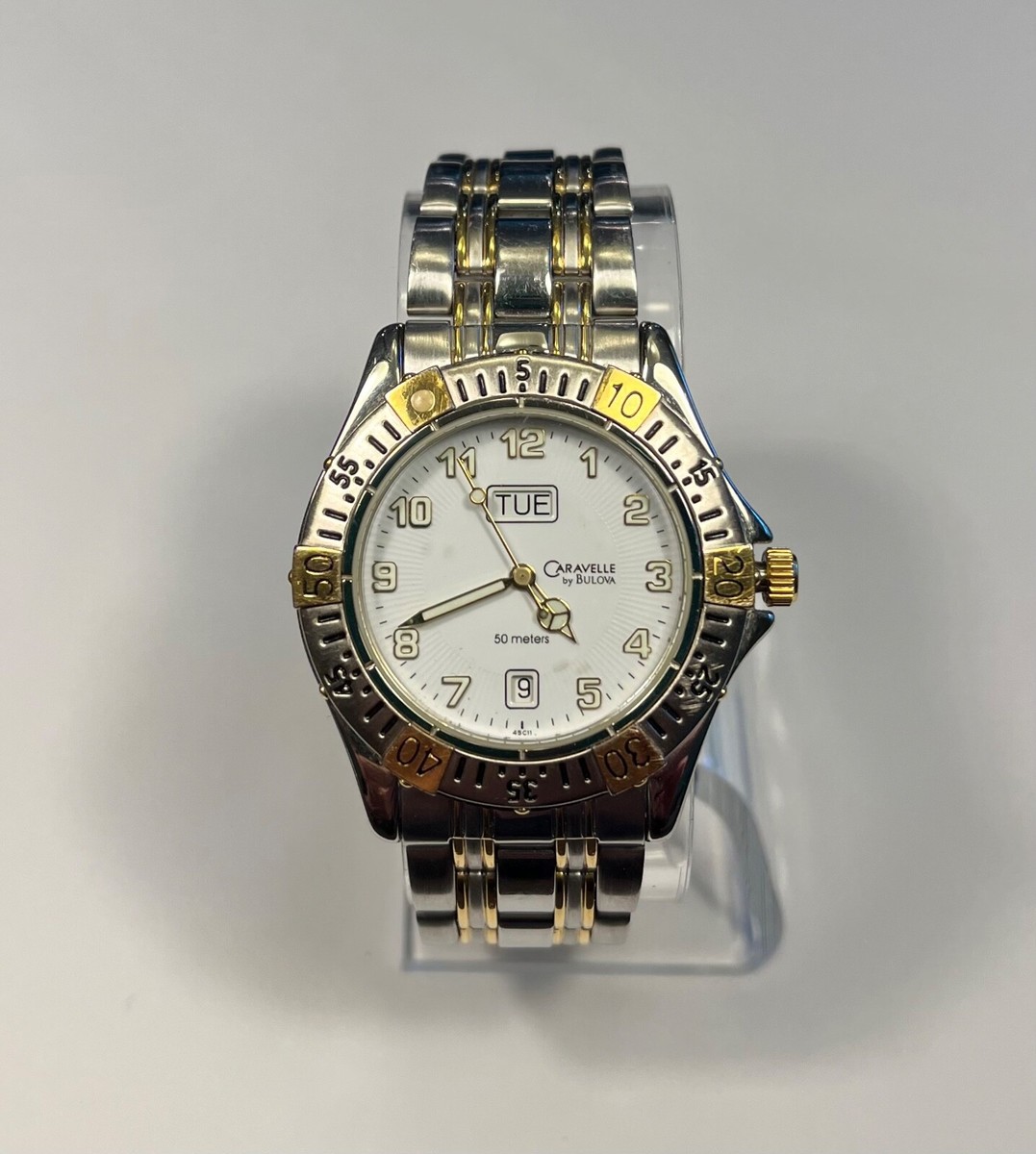 CARAVELLE BY BULOVA WATCH 50 METERS DAY MARKER STAINLESS CARAVELLE BY BULOVA WATCH 50 METERS DAY MARKER STAINLESS