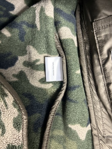 Peter Millar Golf Jacket Crown Micro Shearling Fleece Camo Medium Green $228 - Picture 11 of 11