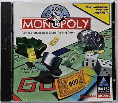 Monopoly (PC CD, 1998) Hasbro Interactive Tested Works CIB Tracked Shipping 