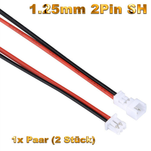 Connettore 2 Pin 20 Paia Di Spine Servo Dorate JST-SH Per Connettori JR - Set Per Crimpatura, Nylon Nero Nos Seiko - Foto 2