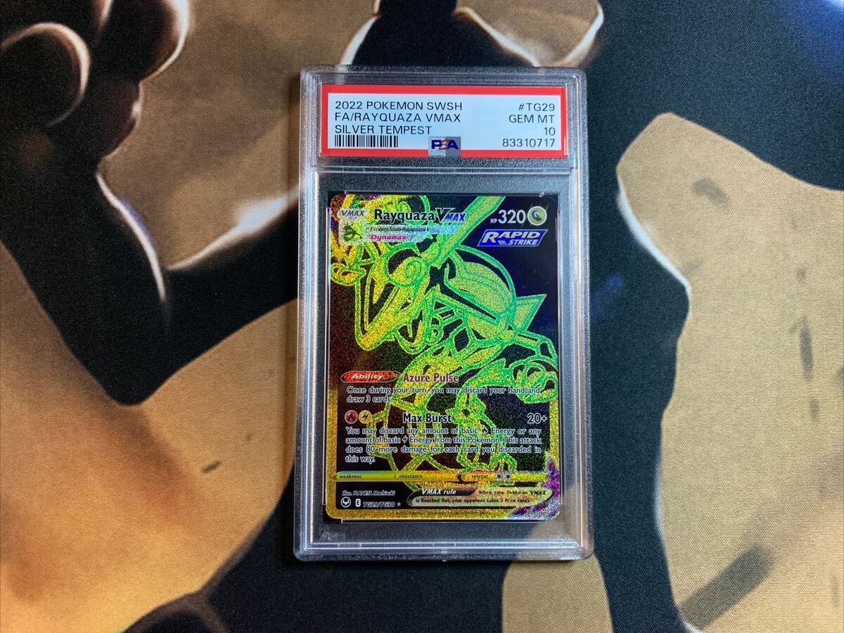 Rayquaza VMAX PSA 10 Silver Tempest TG29 Pokémon Card Gem Rayquaza VMAX PSA 10 Silver Tempest TG29 Pokémon Card Gem