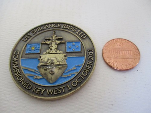 USS Spruance DDG 111 Navy Destroyer Commissioning Challenge Coin EBay