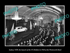 OLD POSTCARD SIZE PHOTO OF SYDNEY NSW THE LAUNCH OF THE FX HOLDEN c1948 3