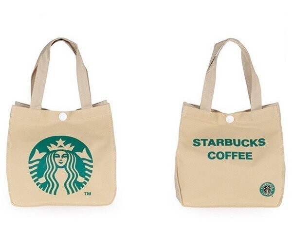[Starbucks Coffee] Mini Canvas Tote Lunch Bag(20x20x12 cm) Color