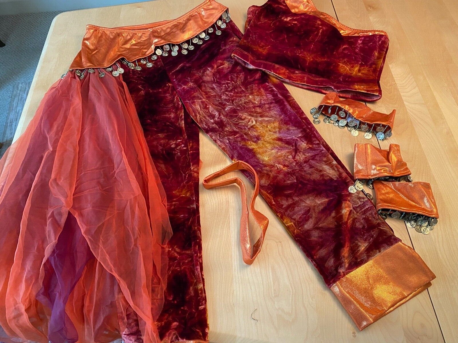 Vintage ALGY USA MADE DANCEWEAR COSTUME VELOUR SET TO… Gem