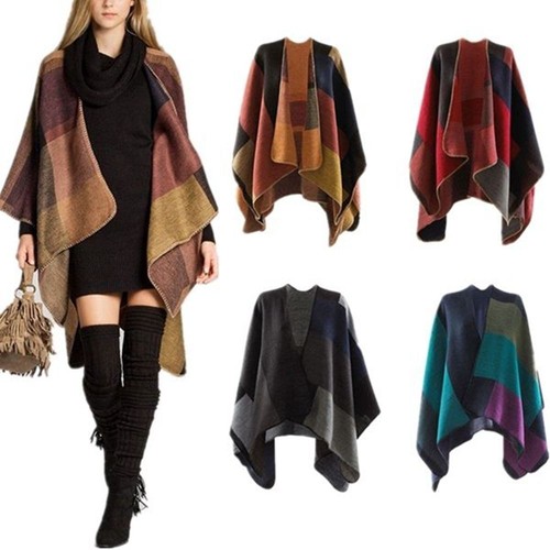 Großer übergroßer Schal Für Damen, Pashmina-Wickel-Poncho, Dicker