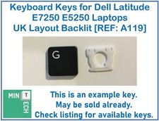Keyboard Replacement Keys for Dell Latitude E7250 E5250 Laptops UK Backlit