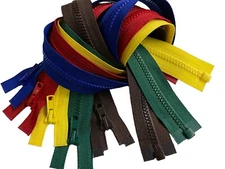 YKK #3 36" Molded Plastic Light Weight Jacket Zipper Separating Made in USA