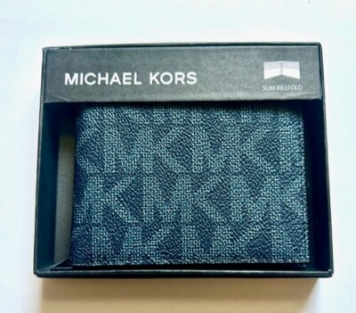【関税&送料込】Michael By Michael Kors Pocket Za Contntl Michael Kors Jet Set Men's Wallet - ADMRL/PL BLUE - NEW in