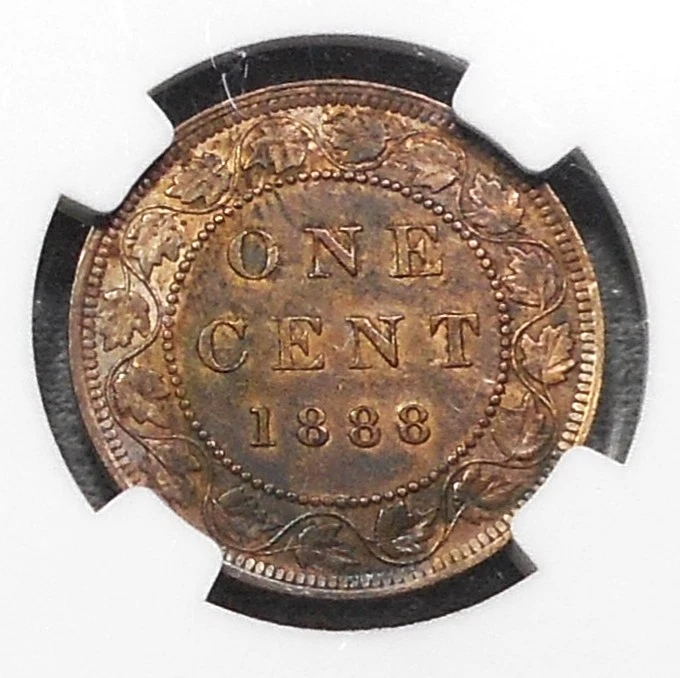 Nice 1888 Canada Large Cent Graded MS 61 BN By NGC
