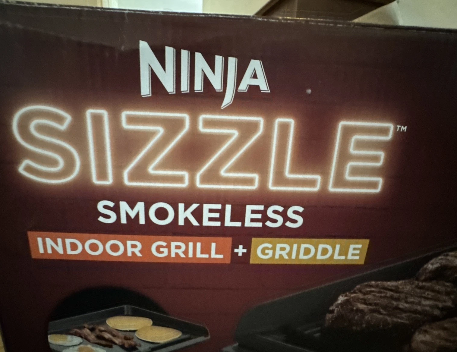 Ninja Sizzle Smokeless Indoor Grill & Griddle GR101 15 14" Plates. Never Used