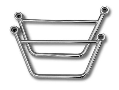 Support Frames Chrome Plated Bags Klickfix for Harley Davidson Dyna from 2001