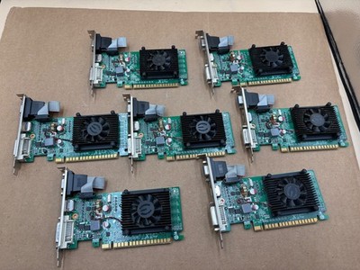 Lot of 7 eVGA Nvidia GeForce 210 512MB PCI-E Video Card DVI/HDMI 512-P3-1310-LR