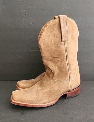 Moonshine Spirit Pancho Roughout Brown Suede Leather Western Boots Size Men's 9D