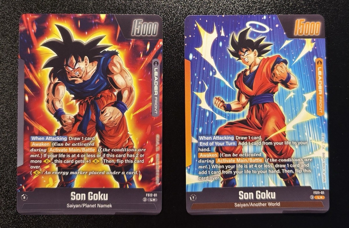 2x Son Goku - FS11-01 / FS12-01 Leader Gold Alt Art - Dragon Ball