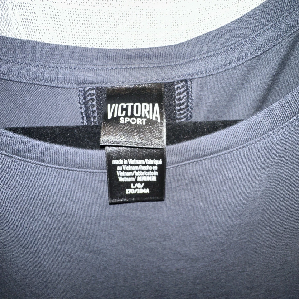 Victoria's Secret Sport Shirt Long Sleeve Womens Size L Open Back Shimmer Gym - Image 4 of 4