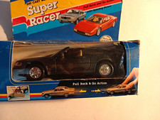 Super Racer 1:32 Pontiac 1989 Black Diecast Pull Back & Go Car Opening Doors