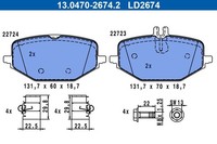ATE BremsbelÄGe Bremsbelagsatz Hinten FüR MERCEDES-BENZ GLE C167 V167 GLS X167