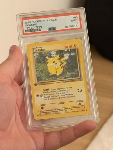 1999 Pokemon Jungle 1st Edition Pikachu Card #60 Gem Mint PSA 9