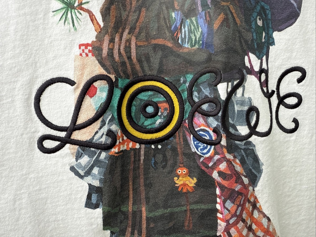 LOEWE ELN x Gang Box Print Graphic Embroidered Tee T-Shirt Mens Sz 