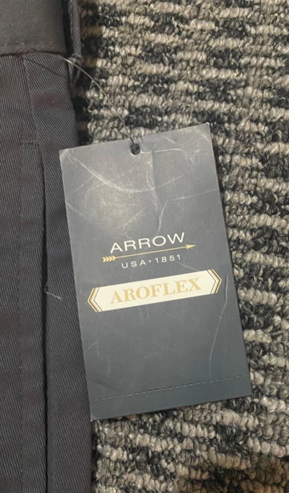 Pantalones Arrow Boys Aroflex Súper Suaves Elastizados Sarga Frente Plano, Gris Talla 18 Foto 2 de 4