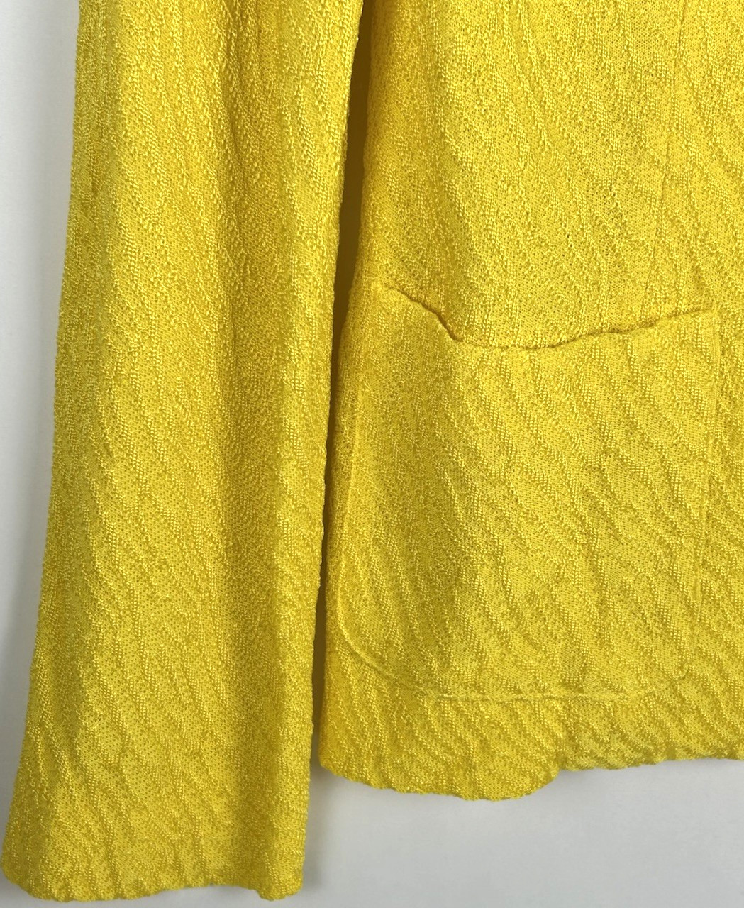 Exclusively Misook Yellow Button Front Sweater Ja… - image 4