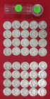 1945 (P) Washington Silver Quarters - Mixed - 40 Coins - Actual Coins L129