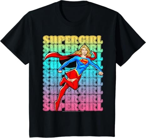 DC Comics Supergirl Gradient Name Stack T Shirt Size S - 5XL Gift For Friends