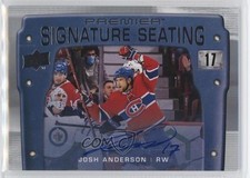 2021-22 Upper Deck Premier Signature Seats Stars Josh Anderson #PSS-JA Auto 2u9